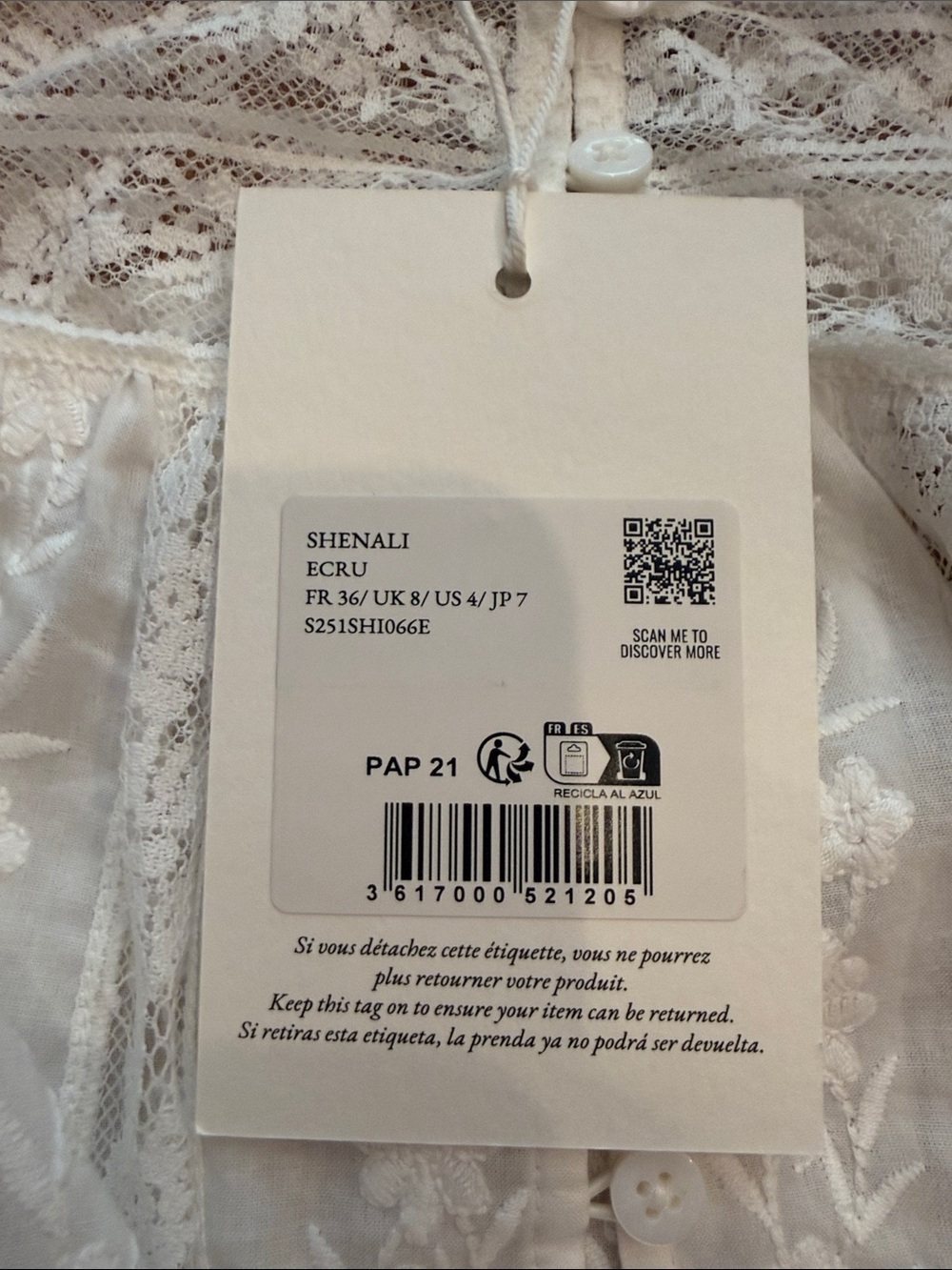 NWT Sezane Shenali Blouse - Picture 8 of 9